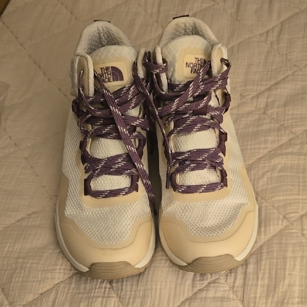 The North Face White and Purple Sneakers